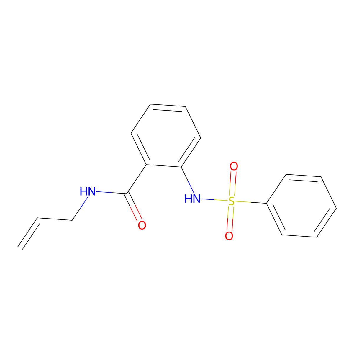 2-(benzenesulfonamido)-N-prop-2-enylbenzamide molecular structure, CAS 694487-25-7