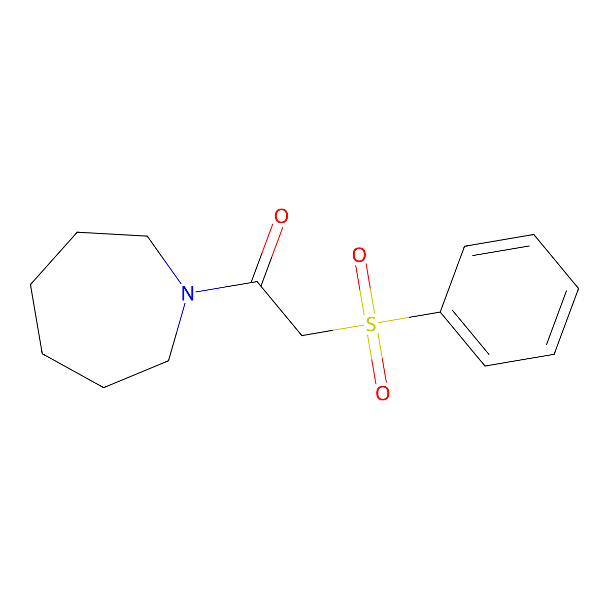 1-(Azepan-1-yl)-2-(benzenesulfonyl)ethanone molecular structure, CAS 694487-82-6