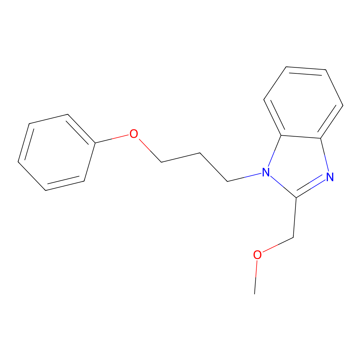 2-(Methoxymethyl)-1-(3-phenoxypropyl)benzimidazole molecular structure, CAS 694487-95-1