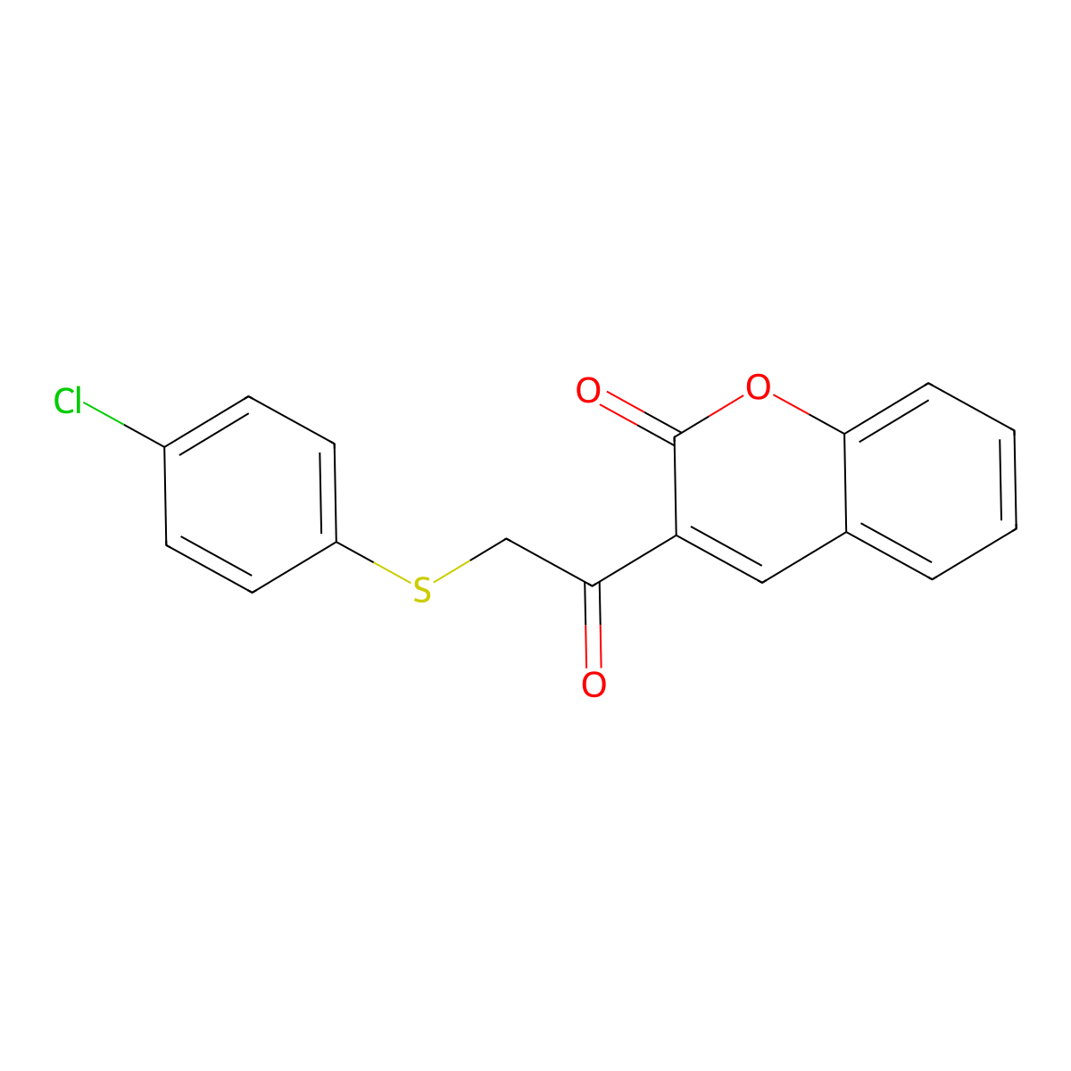 3-{[(4-chlorophenyl)sulfanyl]acetyl}-2H-chromen-2-one molecular structure, CAS 694488-08-9