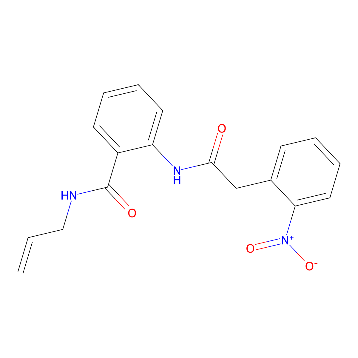 2-[[2-(2-nitrophenyl)acetyl]amino]-N-prop-2-enylbenzamide molecular structure, CAS 694488-33-0