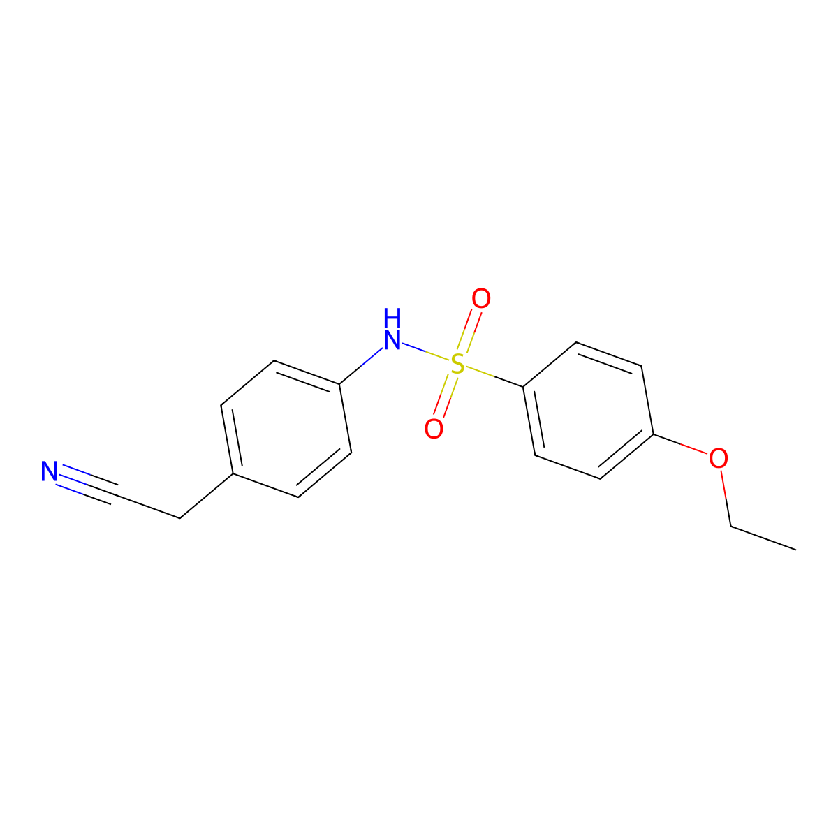 N-[4-(cyanomethyl)phenyl]-4-ethoxybenzenesulfonamide molecular structure, CAS 694488-52-3