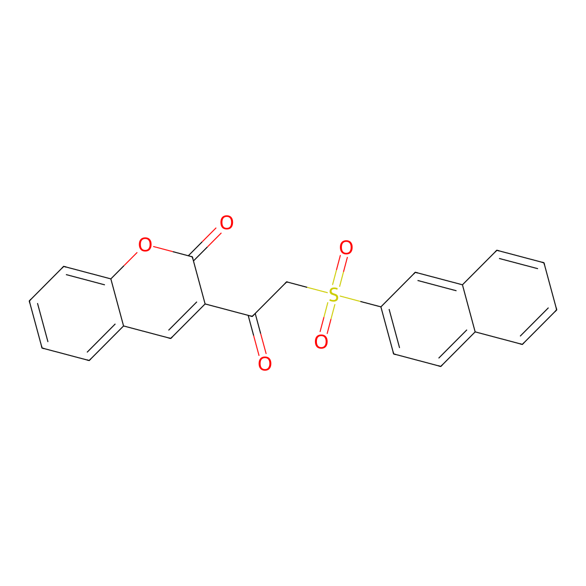 3-[2-(2-Naphthalenylsulfonyl)-1-oxoethyl]-1-benzopyran-2-one molecular structure, CAS 694488-71-6