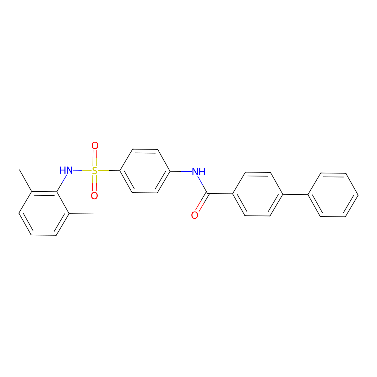N-[4-[(2,6-dimethylphenyl)sulfamoyl]phenyl]-4-phenylbenzamide molecular structure, CAS 694488-81-8