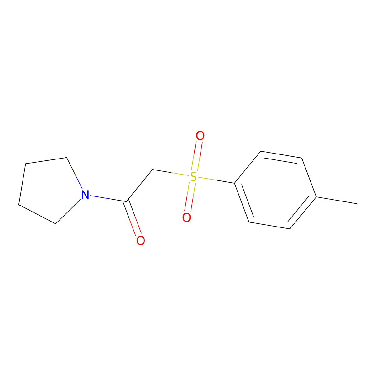 1-{[(4-Methylphenyl)sulfonyl]acetyl}pyrrolidine molecular structure, CAS 694488-93-2