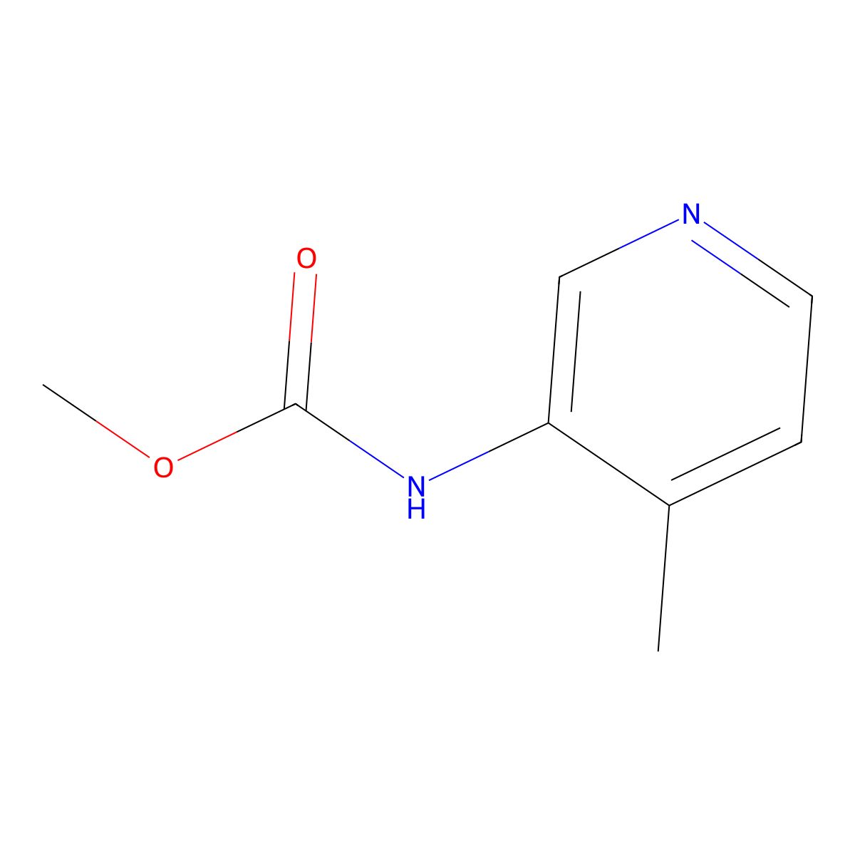 Methyl N-(4-methylpyridin-3-yl)carbamate molecular structure, CAS 694495-63-1