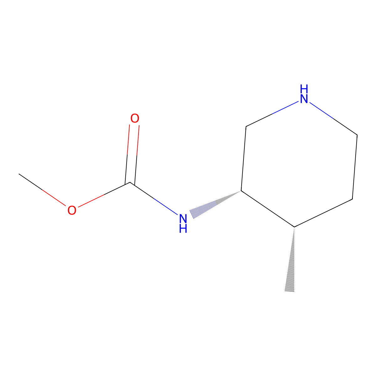 methyl N-[(3S,4S)-4-methylpiperidin-3-yl]carbamate molecular structure, CAS 694495-64-2