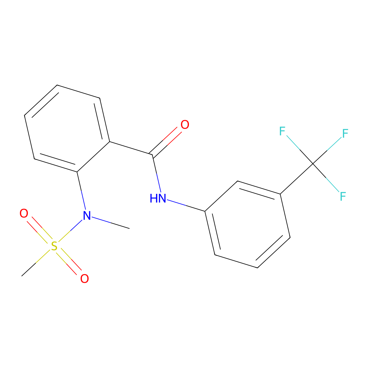 2-[methyl(methylsulfonyl)amino]-N-[3-(trifluoromethyl)phenyl]benzamide molecular structure, CAS 694496-86-1