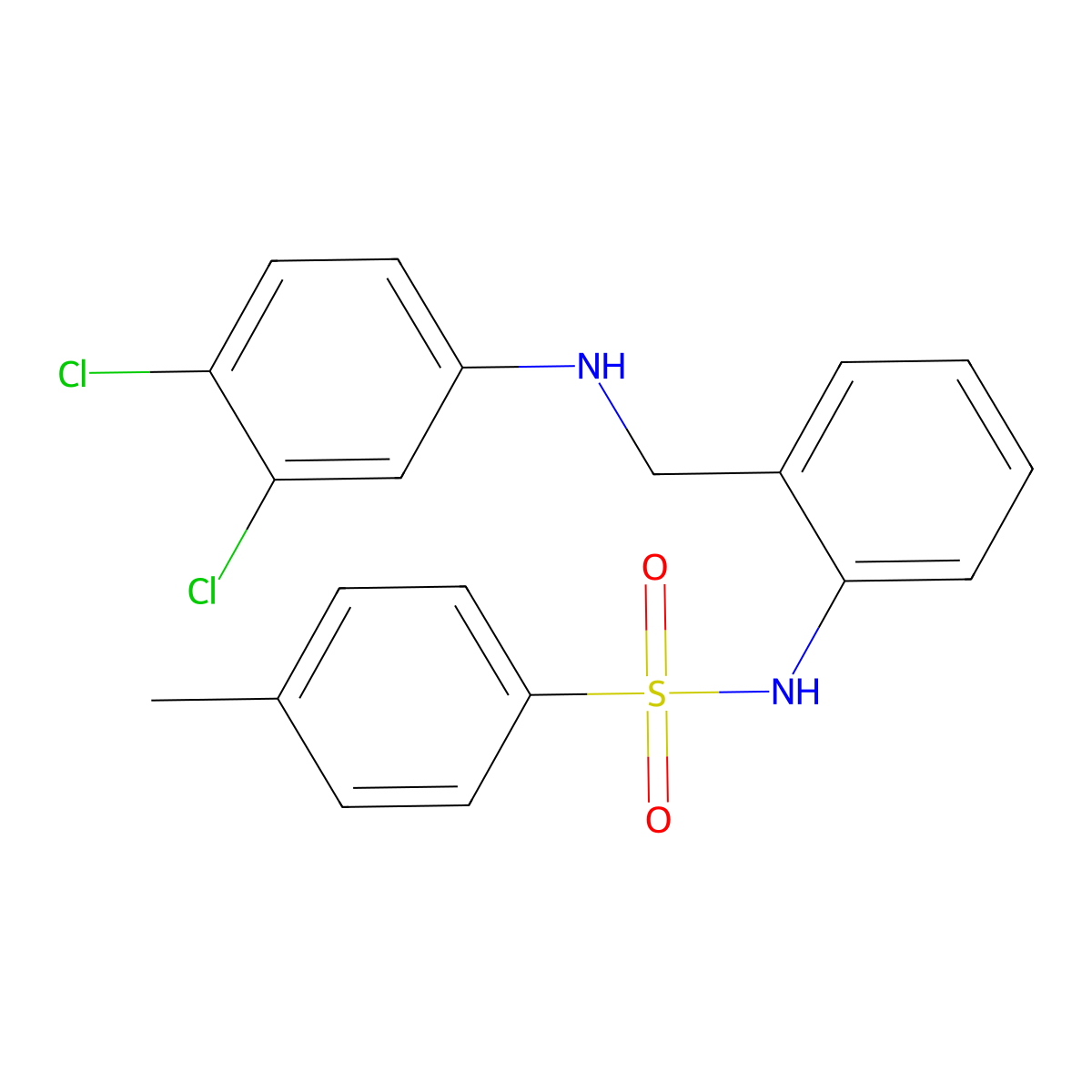 N-[2-[(3,4-dichloroanilino)methyl]phenyl]-4-methylbenzenesulfonamide molecular structure, CAS 694496-90-7