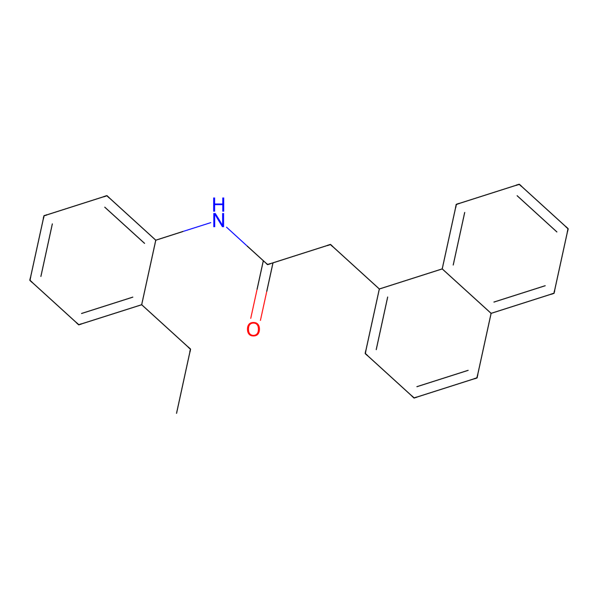 N-(2-ethylphenyl)-2-naphthalen-1-ylacetamide molecular structure, CAS 694497-64-8