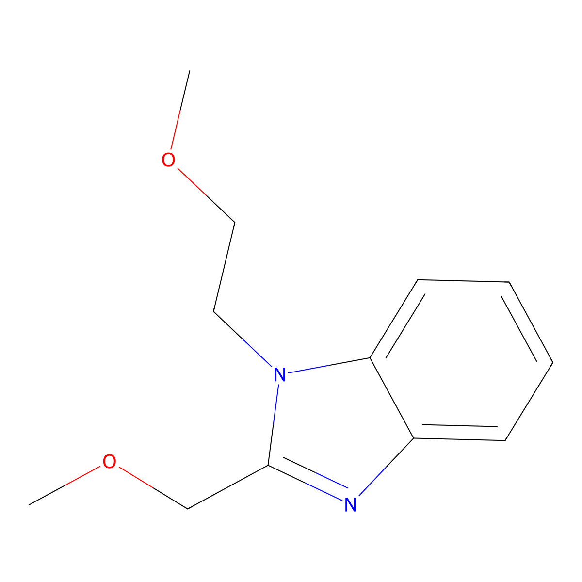 1-(2-Methoxyethyl)-2-(methoxymethyl)benzimidazole molecular structure, CAS 694497-68-2