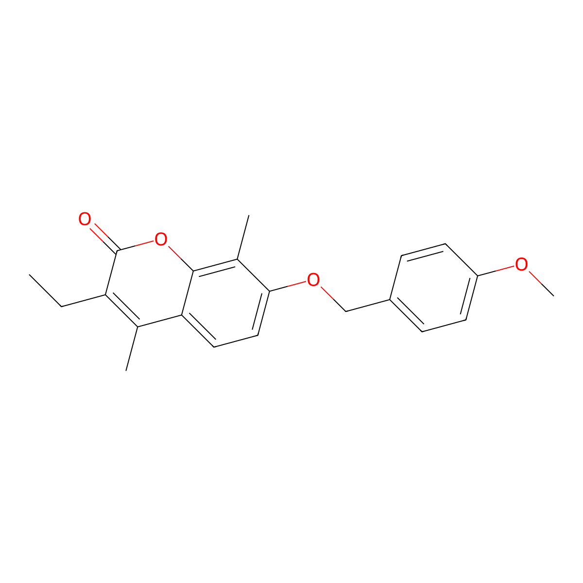 3-ethyl-7-[(4-methoxybenzyl)oxy]-4,8-dimethyl-2H-chromen-2-one molecular structure, CAS 694497-90-0