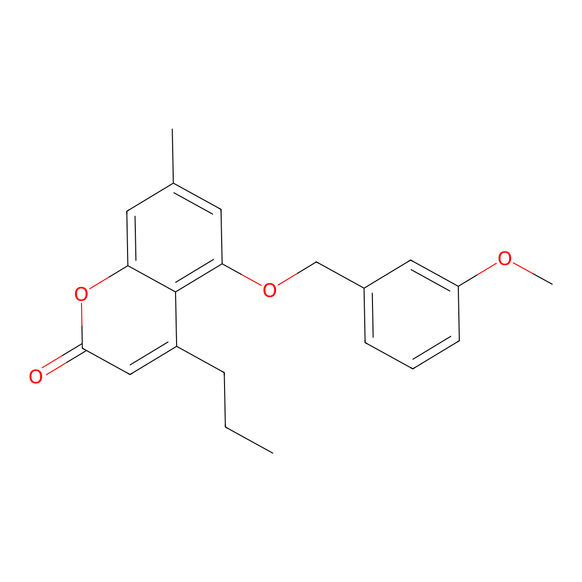 5-[(3-methoxybenzyl)oxy]-7-methyl-4-propyl-2H-chromen-2-one molecular structure, CAS 694498-04-9