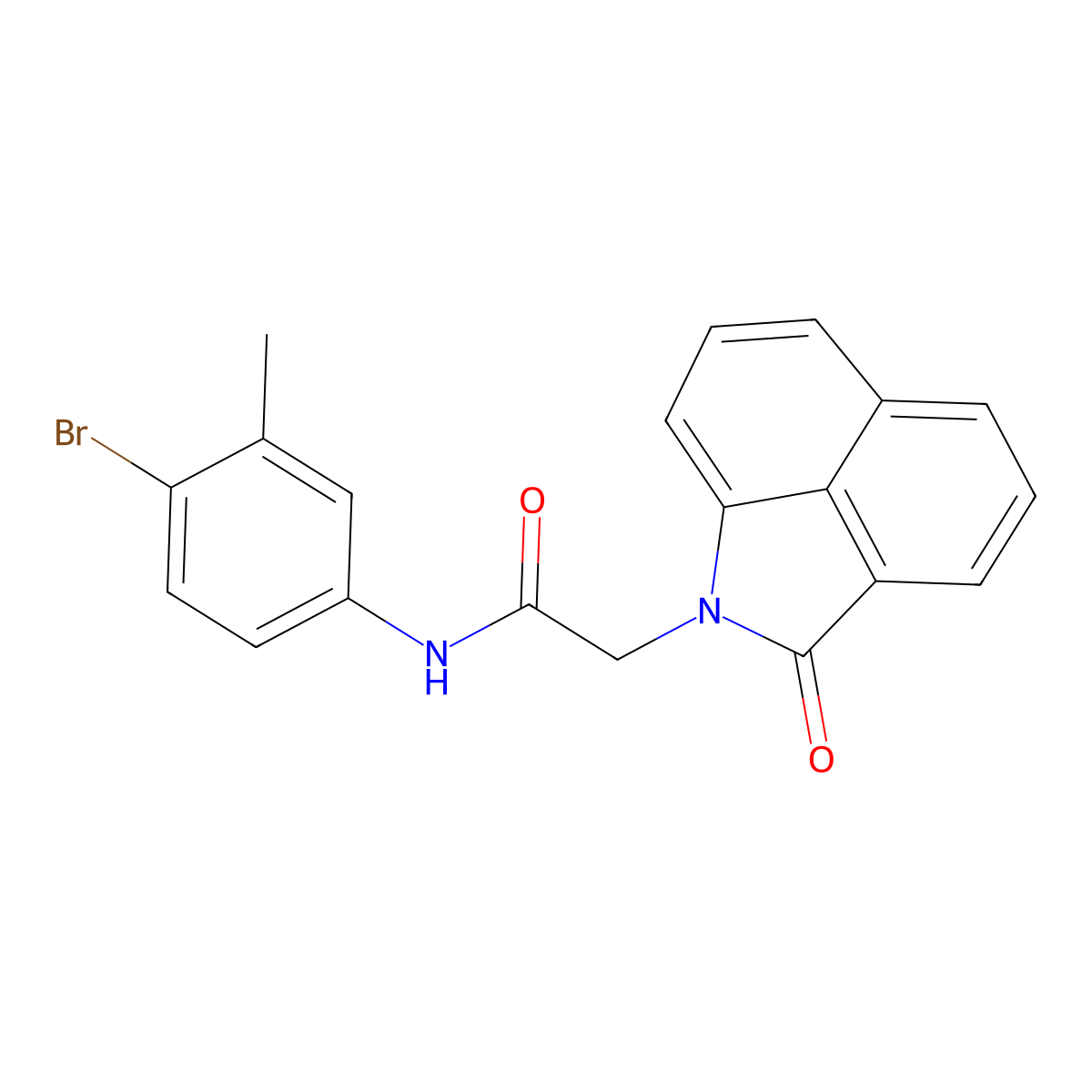 N-(4-bromo-3-methylphenyl)-2-(2-oxobenzo[cd]indol-1(2H)-yl)acetamide molecular structure, CAS 694498-20-9