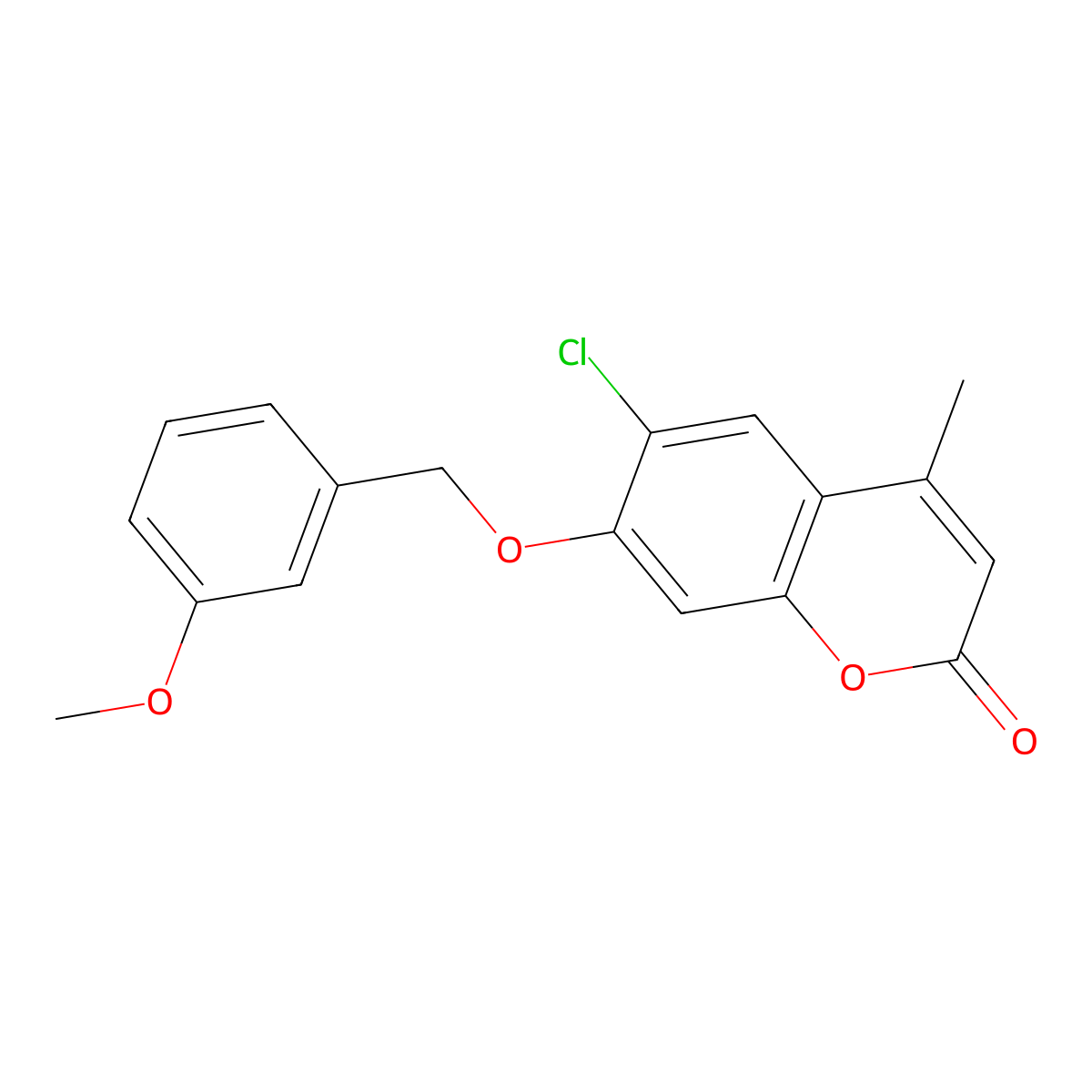 6-chloro-7-[(3-methoxybenzyl)oxy]-4-methyl-2H-chromen-2-one molecular structure, CAS 694498-30-1