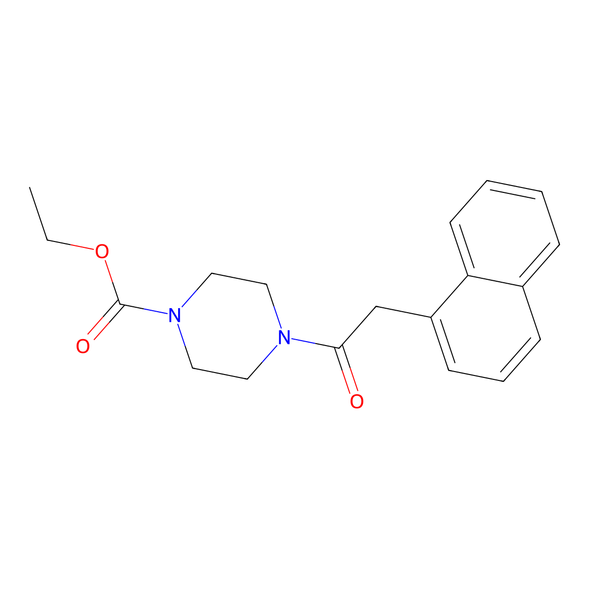 Ethyl 4-[2-(naphthalen-1-yl)acetyl]piperazine-1-carboxylate molecular structure, CAS 694498-72-1