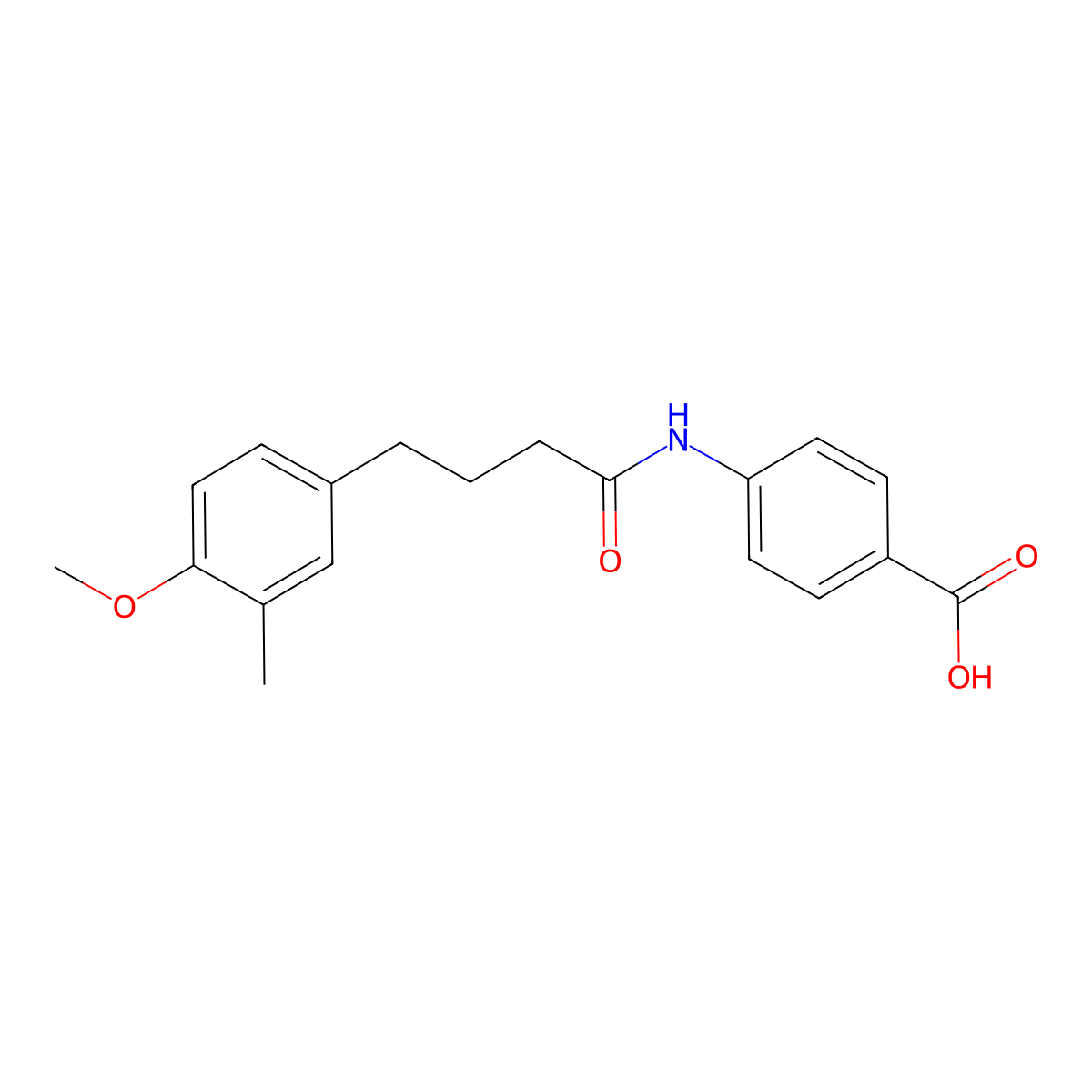 4-{[4-(4-Methoxy-3-methylphenyl)butanoyl]amino}benzoic acid molecular structure, CAS 694498-82-3