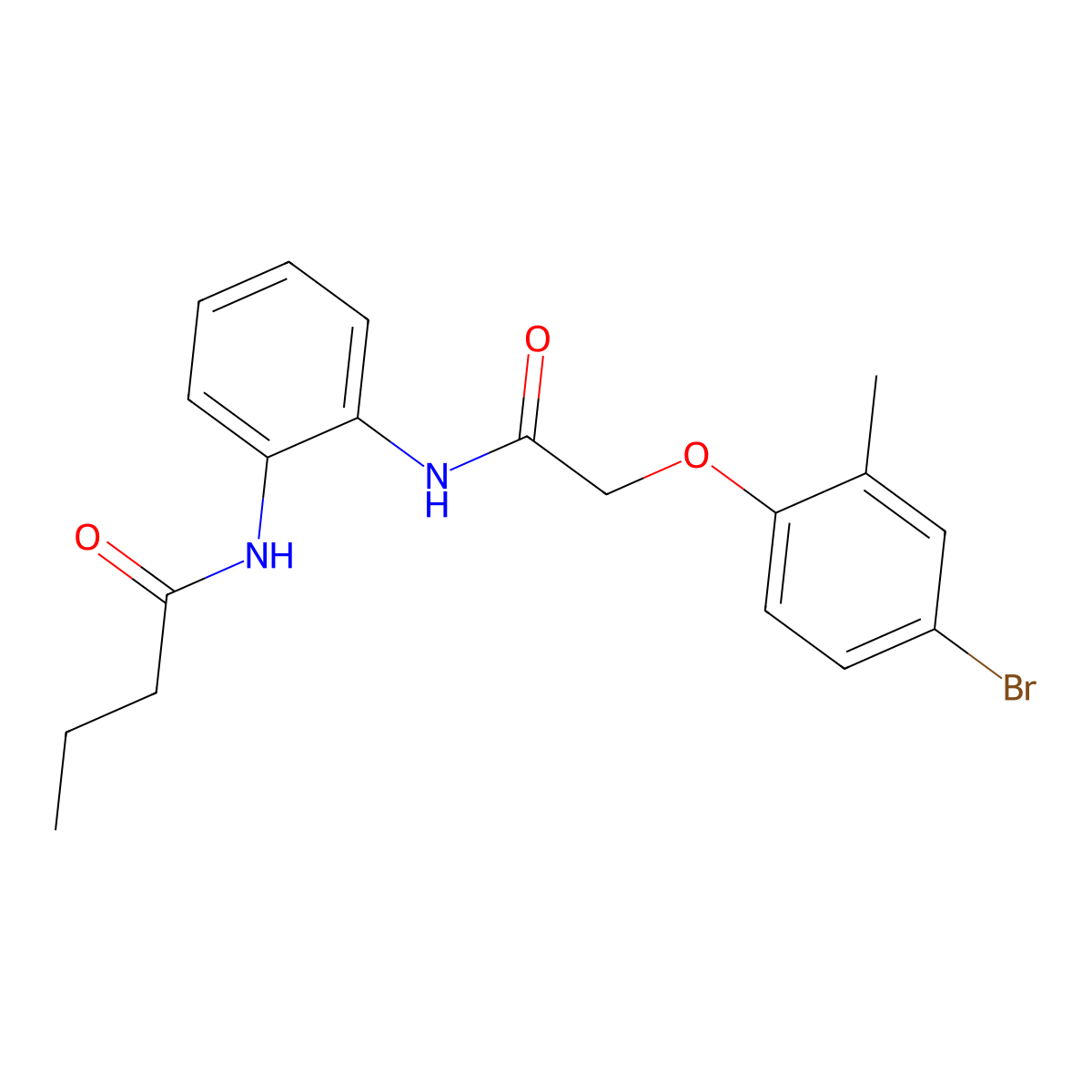 N-[2-[[2-(4-bromo-2-methylphenoxy)acetyl]amino]phenyl]butanamide molecular structure, CAS 694498-84-5