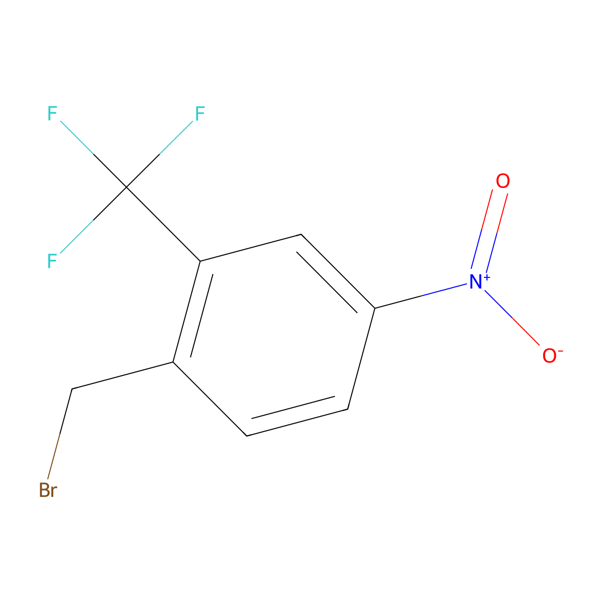 1-(Bromomethyl)-4-nitro-2-(trifluoromethyl)benzene molecular structure, CAS 694499-22-4
