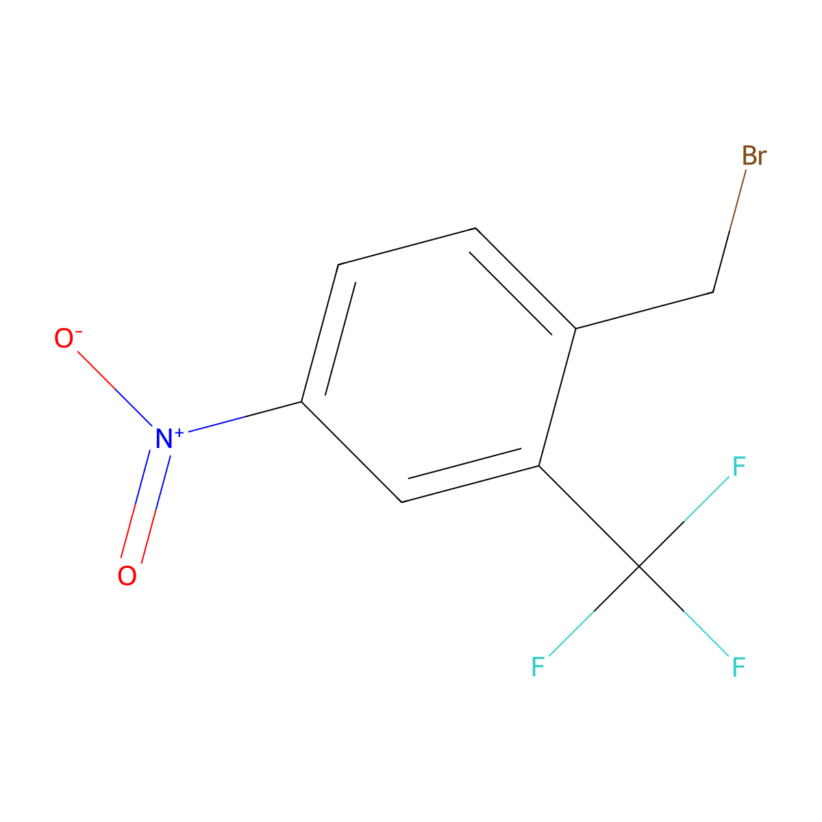 1-(Bromomethyl)-4-nitro-2-(trifluoromethyl)benzene molecular structure, CAS 694499-22-4