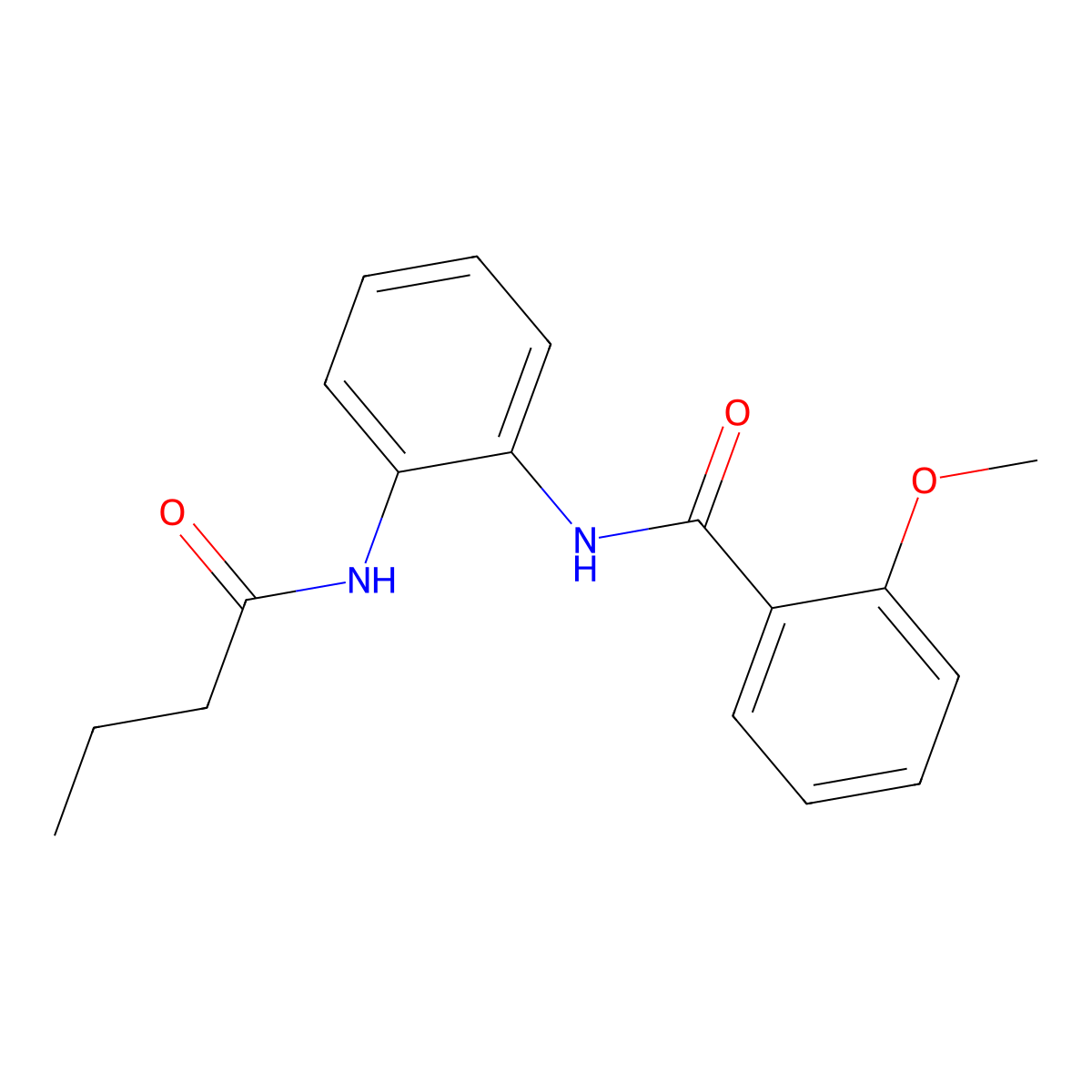 N-[2-(butanoylamino)phenyl]-2-methoxybenzamide molecular structure, CAS 694499-39-3
