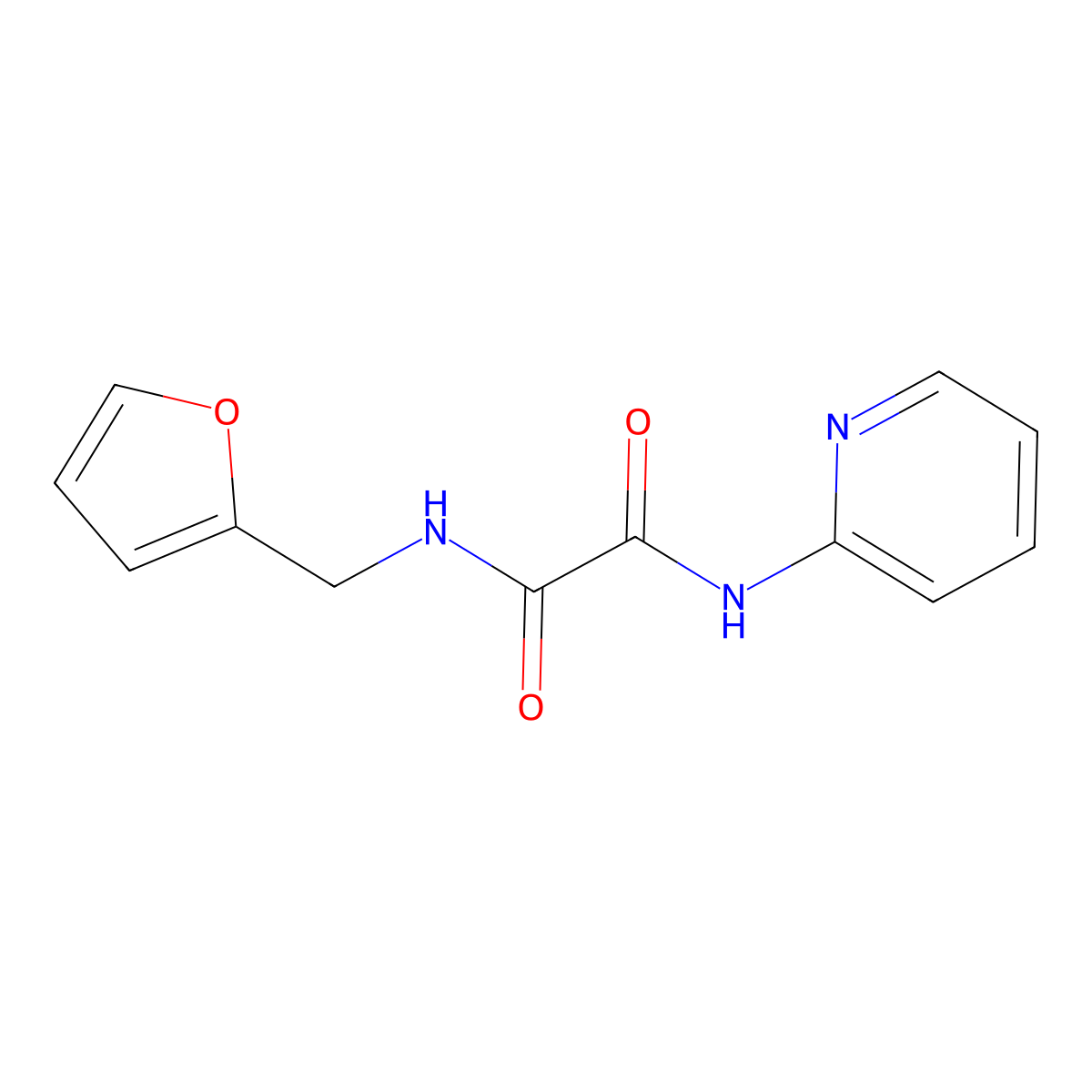 N-(furan-2-ylmethyl)-N'-pyridin-2-yloxamide molecular structure, CAS 694499-99-5