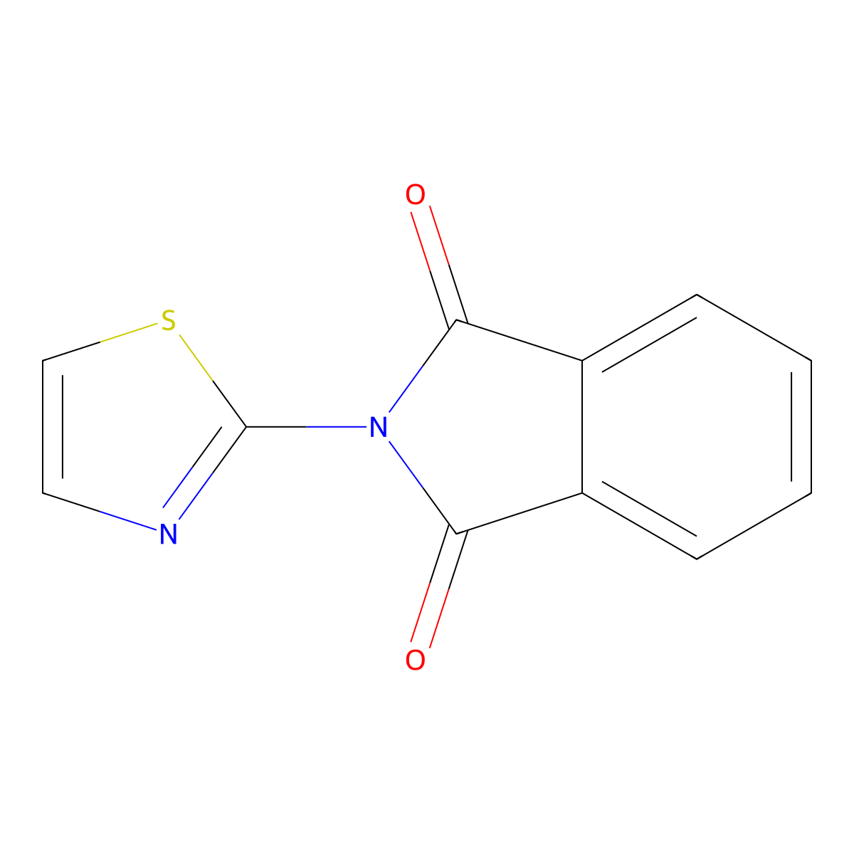 N-(2-Thiazolyl)phthalimide molecular structure, CAS 6945-01-3