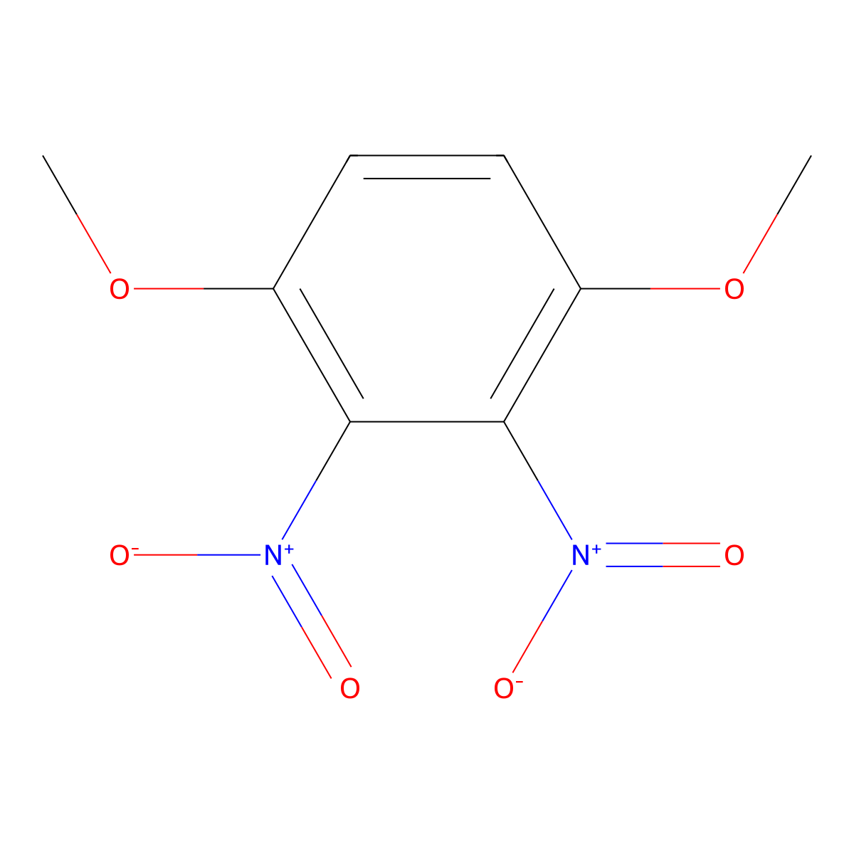 1,4-Dimethoxy-2,3-dinitrobenzene molecular structure, CAS 6945-76-2
