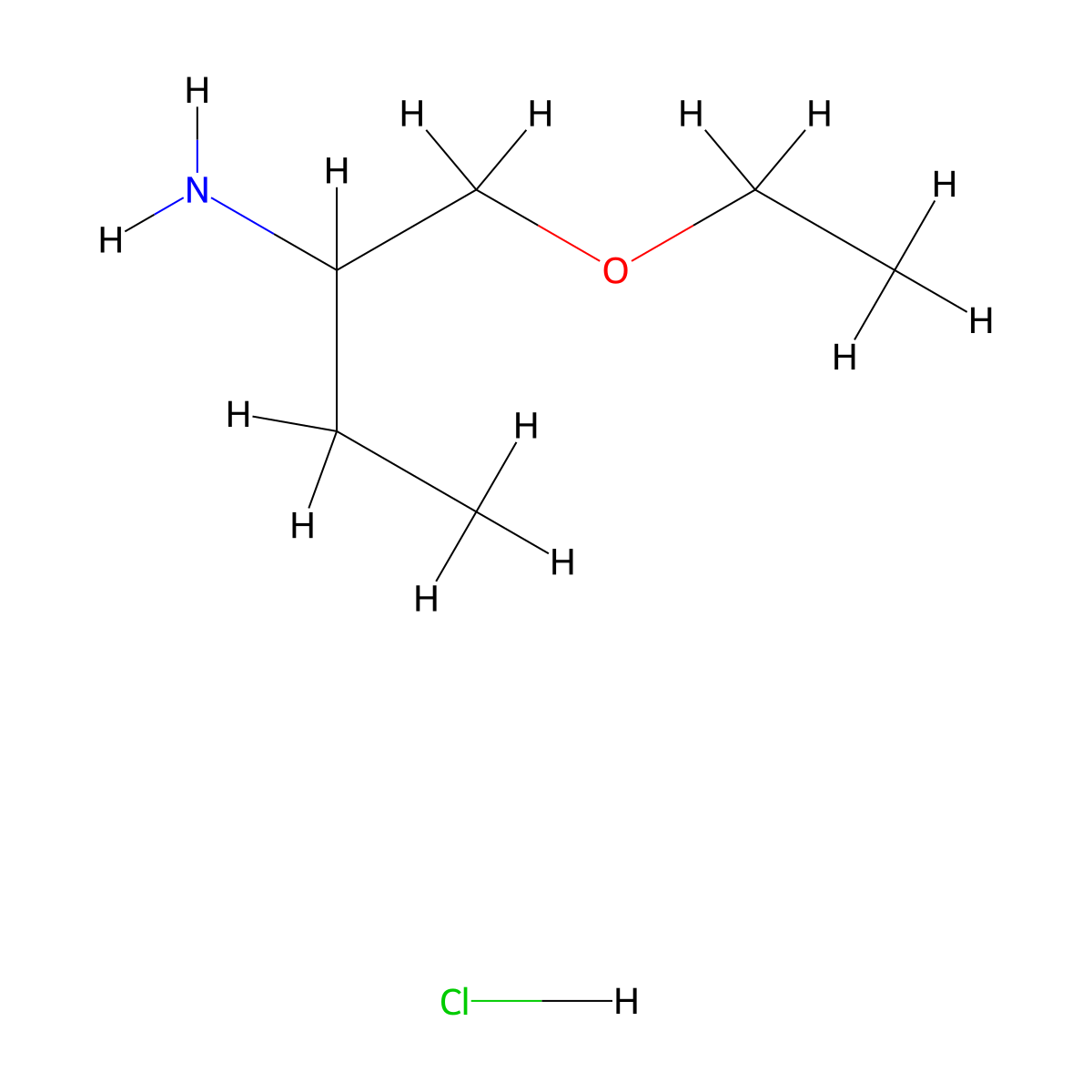 1-(Ethoxymethyl)propylamine hydrochloride molecular structure, CAS 69450-89-1