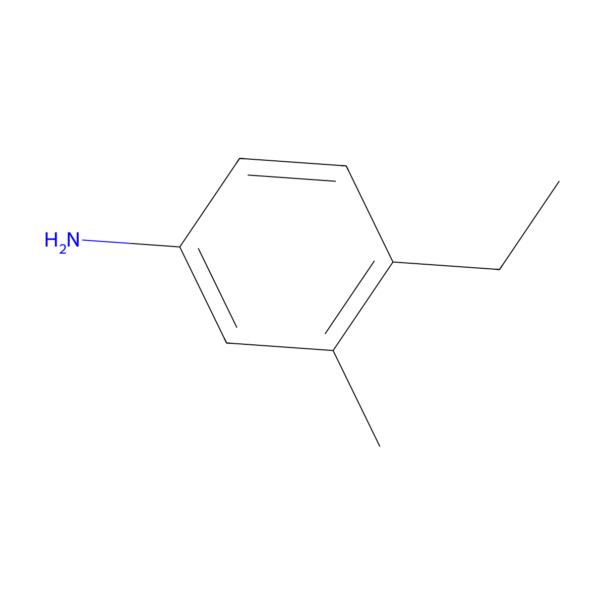 4-Ethyl-3-methylaniline molecular structure, CAS 69450-94-8