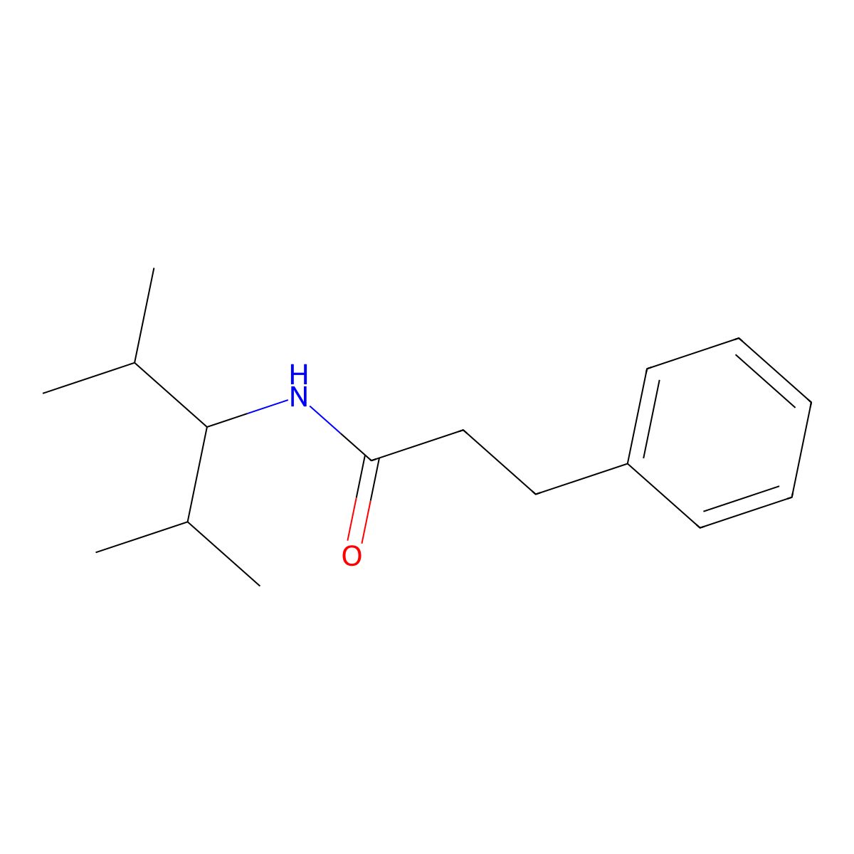 N-(2,4-dimethylpentan-3-yl)-3-phenylpropanamide molecular structure, CAS 694500-24-8