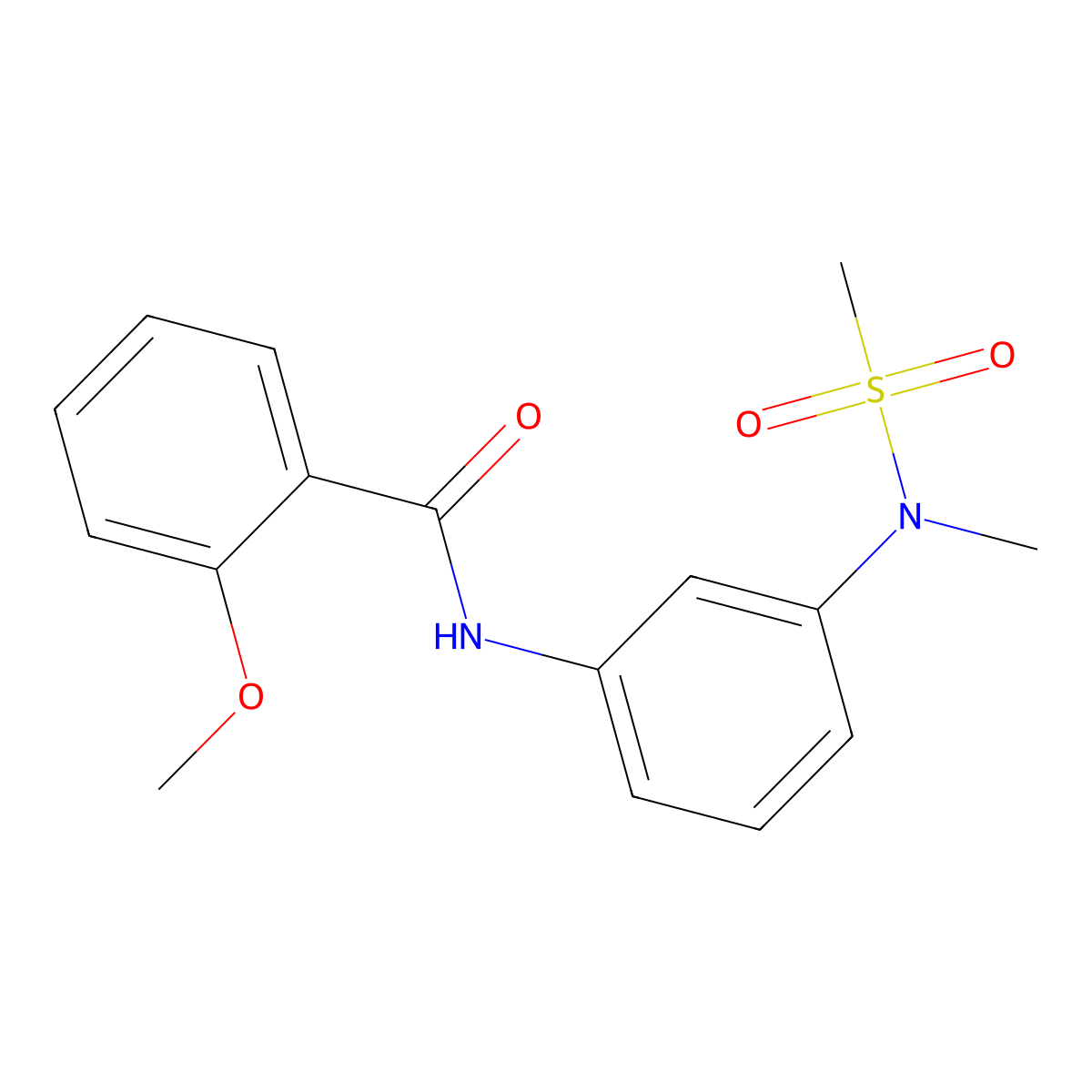 2-methoxy-N-{3-[methyl(methylsulfonyl)amino]phenyl}benzamide molecular structure, CAS 694500-54-4