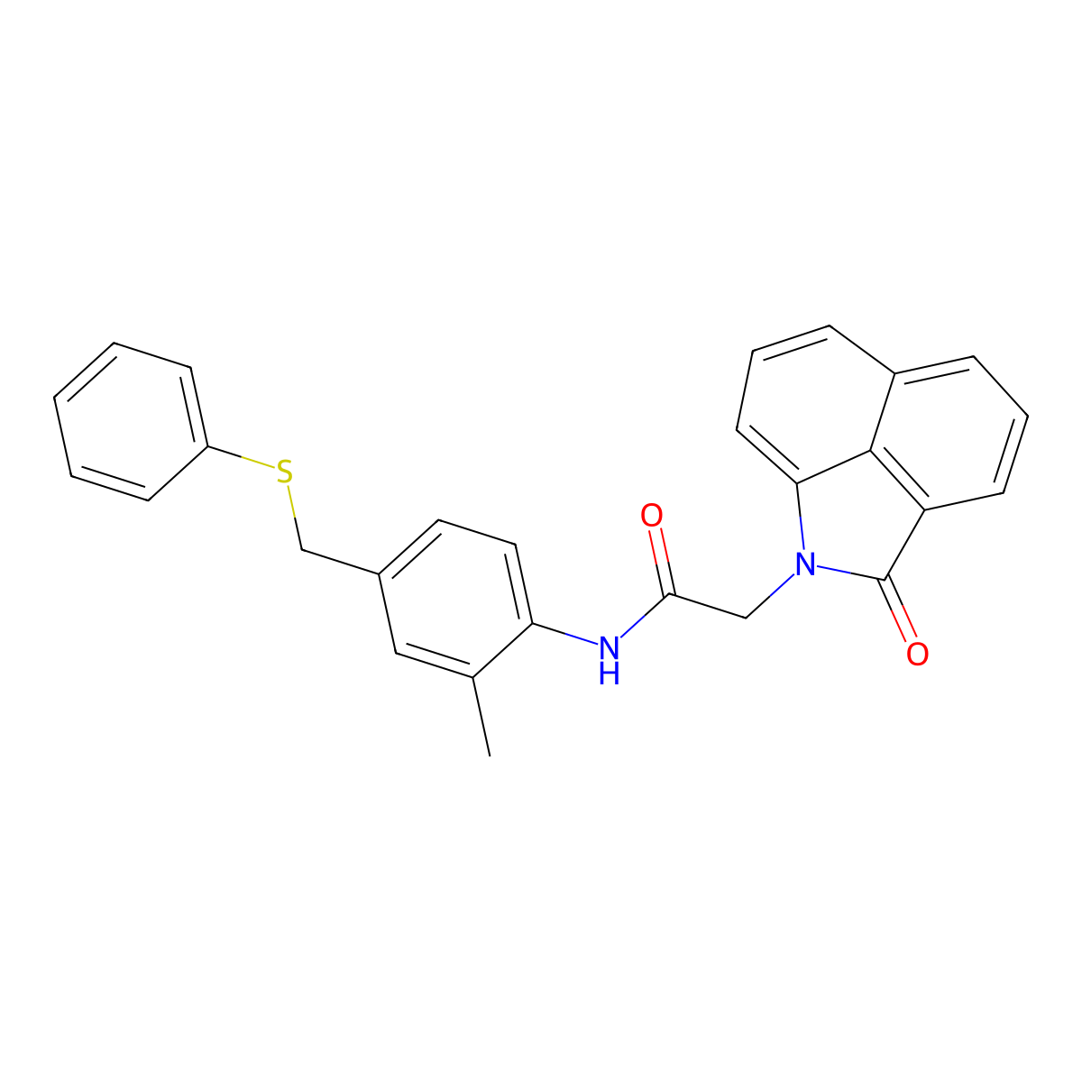 N-{2-methyl-4-[(phenylsulfanyl)methyl]phenyl}-2-(2-oxobenzo[cd]indol-1(2H)-yl)acetamide molecular structure, CAS 694500-91-9