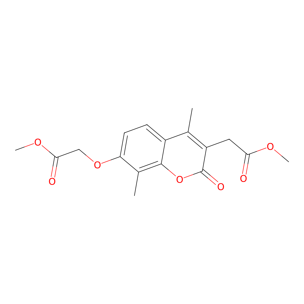 methyl [7-(2-methoxy-2-oxoethoxy)-4,8-dimethyl-2-oxo-2H-chromen-3-yl]acetate molecular structure, CAS 694501-15-0