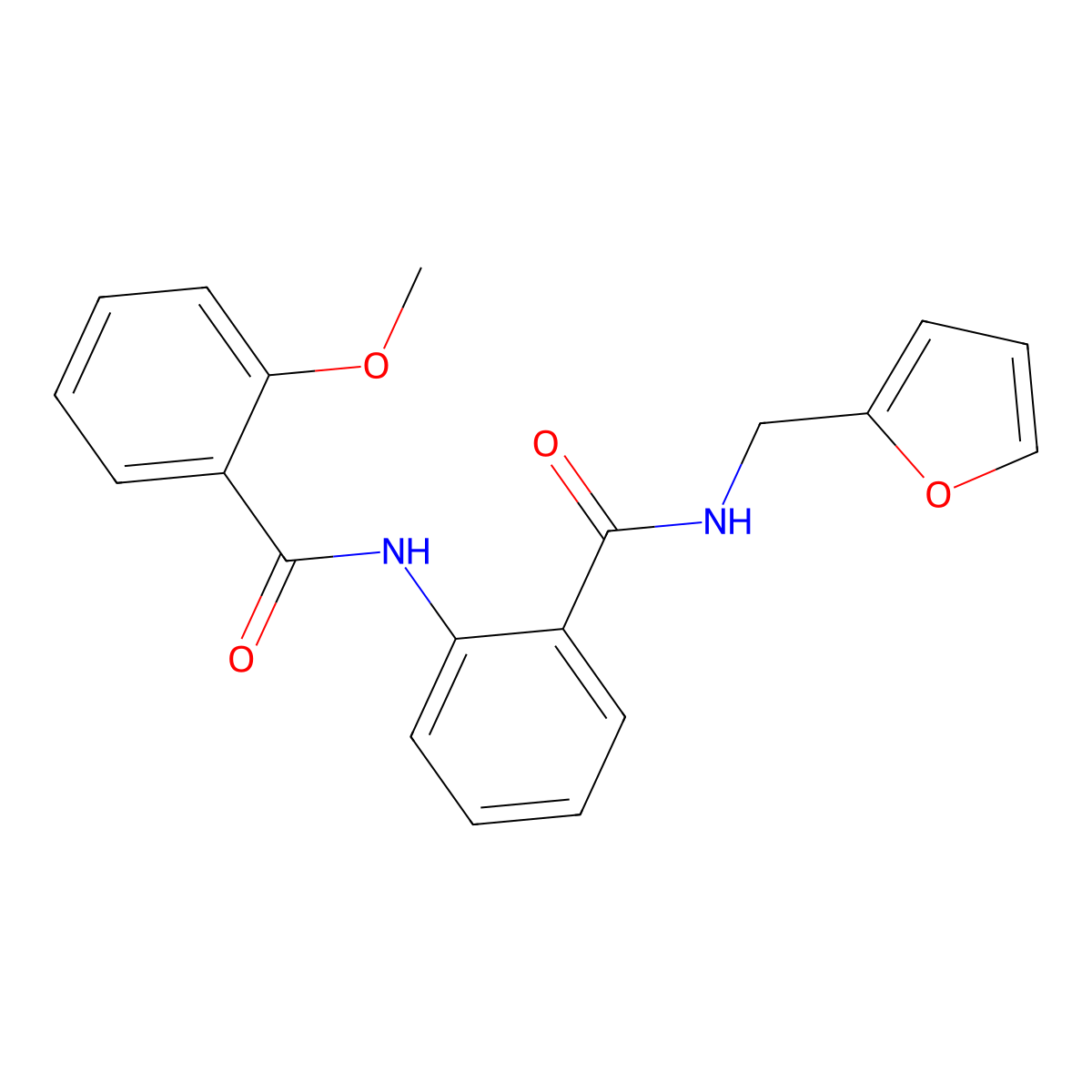 N-(furan-2-ylmethyl)-2-[(2-methoxybenzoyl)amino]benzamide molecular structure, CAS 694501-20-7