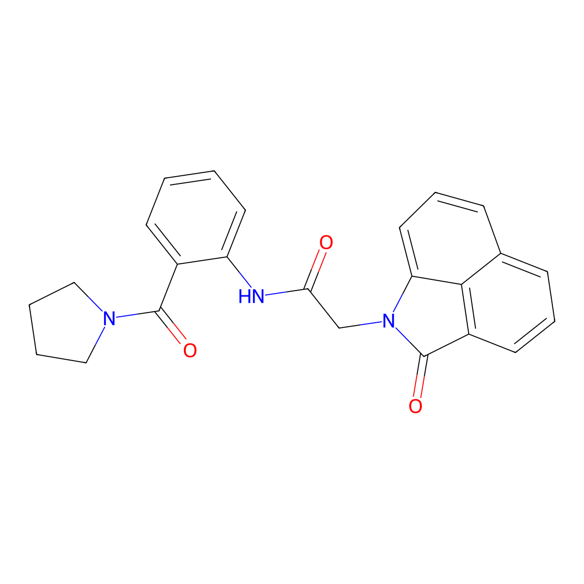 2-(2-oxobenzo[cd]indol-1(2H)-yl)-N-[2-(pyrrolidin-1-ylcarbonyl)phenyl]acetamide molecular structure, CAS 694501-49-0