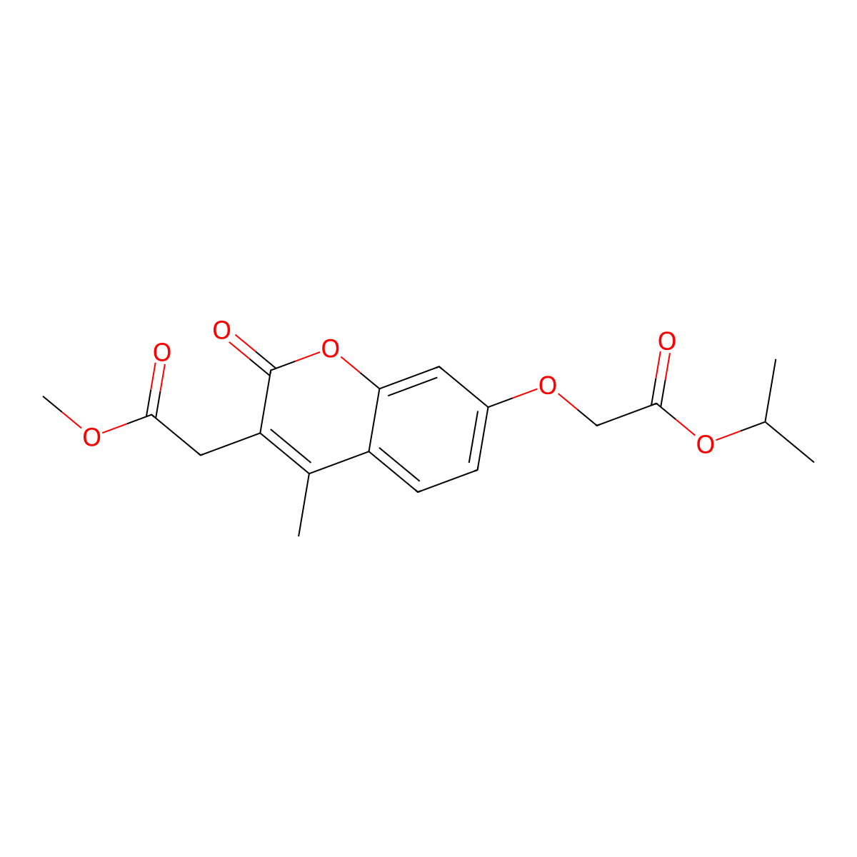 propan-2-yl {[3-(2-methoxy-2-oxoethyl)-4-methyl-2-oxo-2H-chromen-7-yl]oxy}acetate molecular structure, CAS 694501-50-3