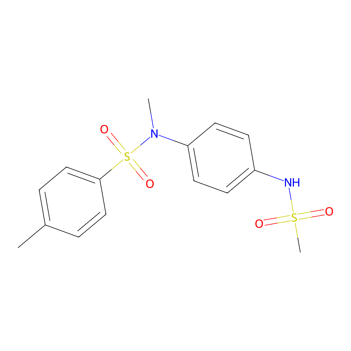 N,4-dimethyl-N-{4-[(methylsulfonyl)amino]phenyl}benzenesulfonamide molecular structure, CAS 694501-72-9