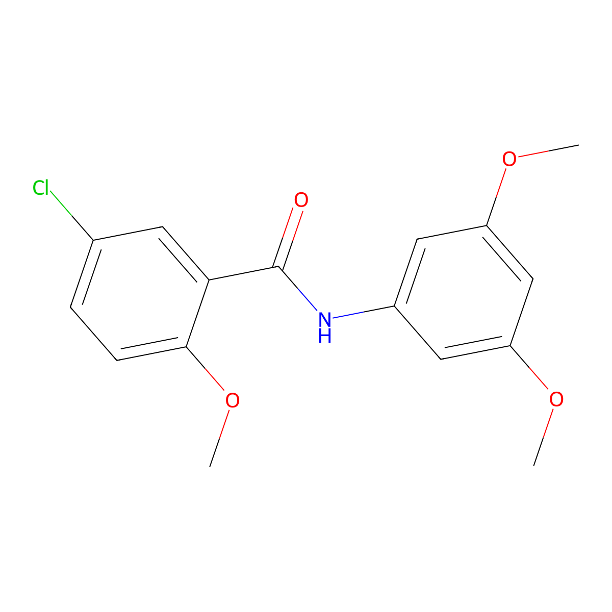 5-chloro-N-(3,5-dimethoxyphenyl)-2-methoxybenzamide molecular structure, CAS 694502-28-8