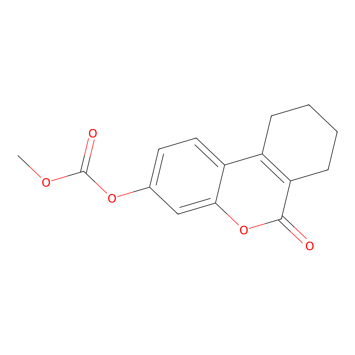 Methyl (6-oxo-7,8,9,10-tetrahydrobenzo[c]chromen-3-yl) carbonate molecular structure, CAS 694502-66-4