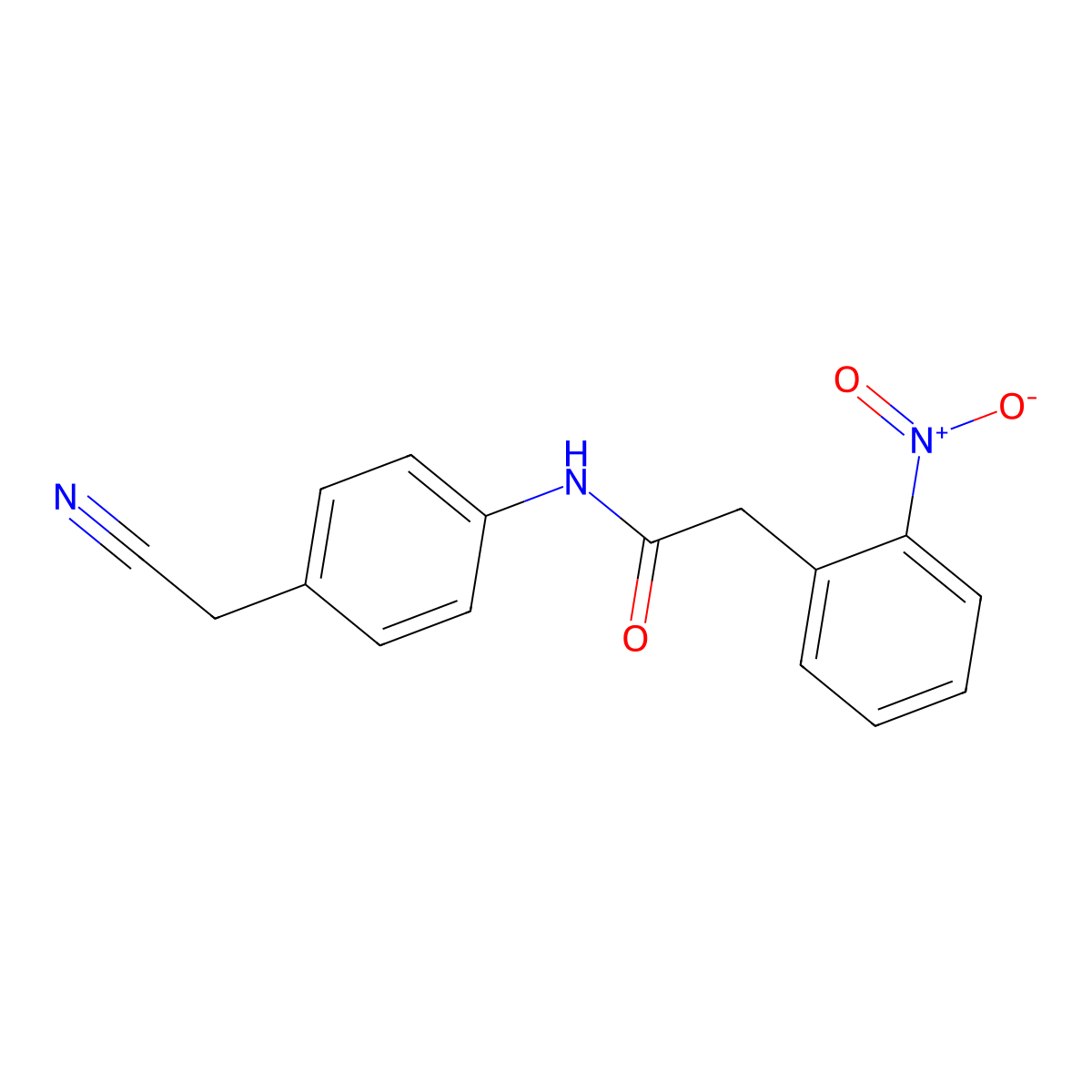 N-[4-(cyanomethyl)phenyl]-2-(2-nitrophenyl)acetamide molecular structure, CAS 694504-70-6