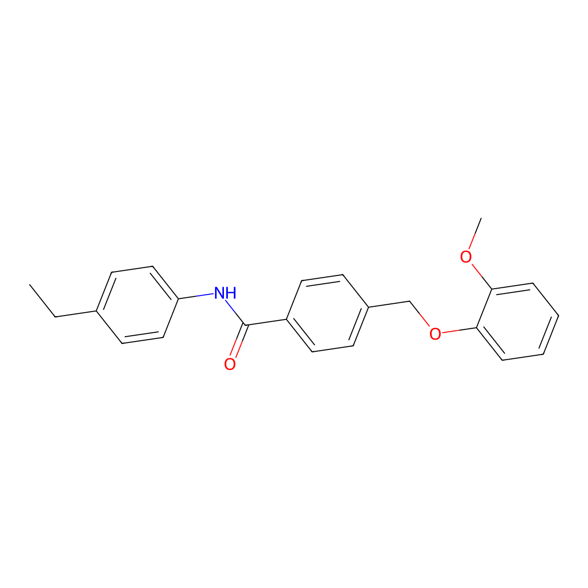 N-(4-ethylphenyl)-4-[(2-methoxyphenoxy)methyl]benzamide molecular structure, CAS 694504-79-5
