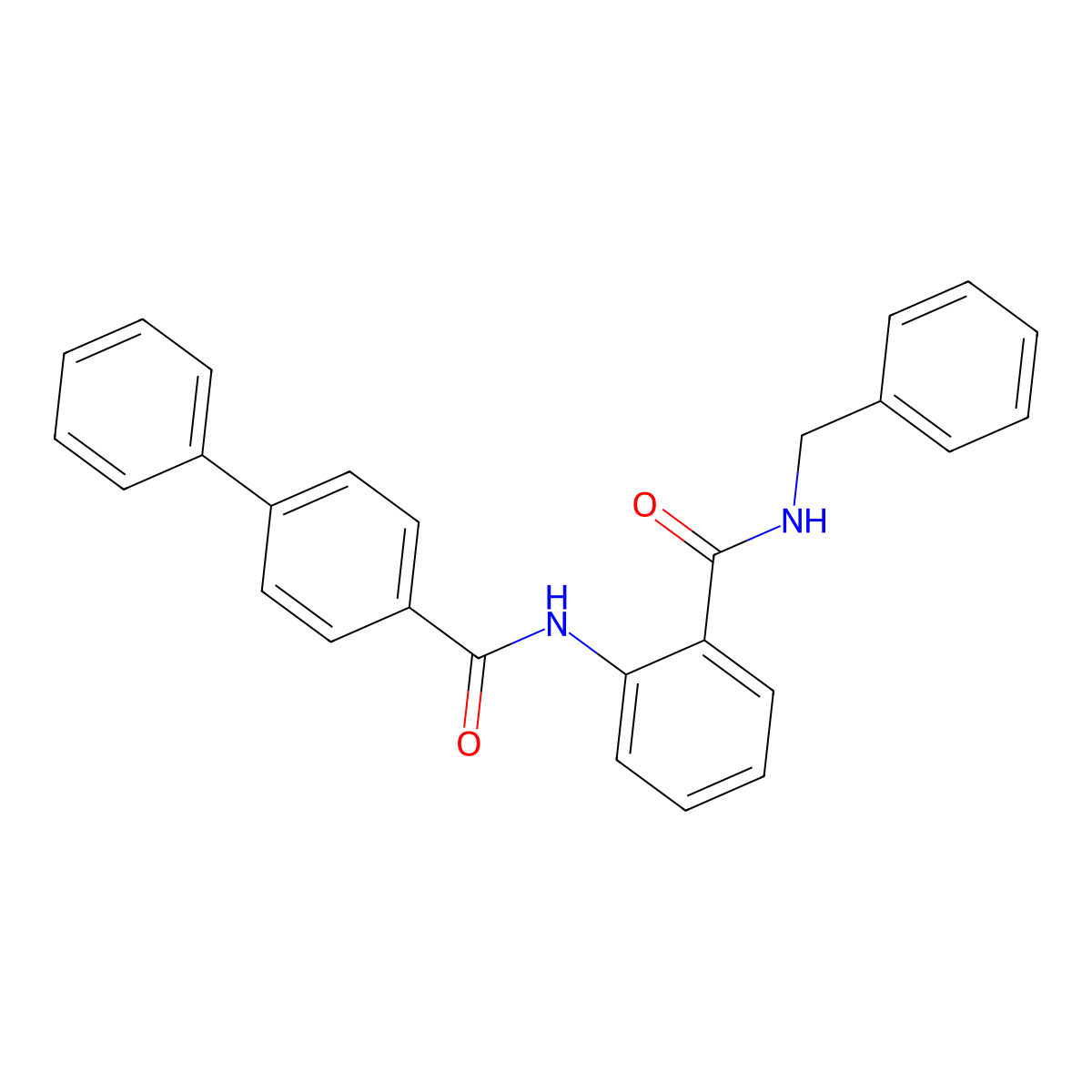 N-benzyl-2-[(4-phenylbenzoyl)amino]benzamide molecular structure, CAS 694504-82-0