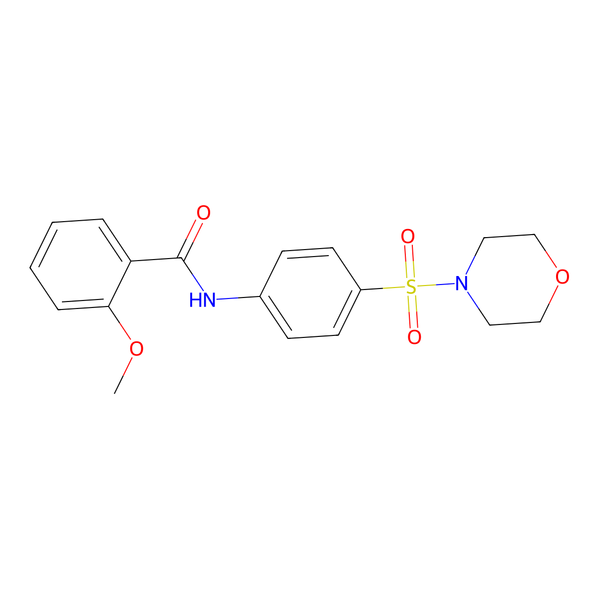 2-methoxy-N-[4-(4-morpholinylsulfonyl)phenyl]benzamide molecular structure, CAS 694504-83-1