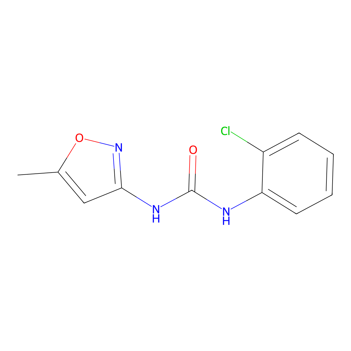1-(2-Chloro-phenyl)-3-(5-methyl-isoxazol-3-yl)-urea molecular structure, CAS 694504-84-2