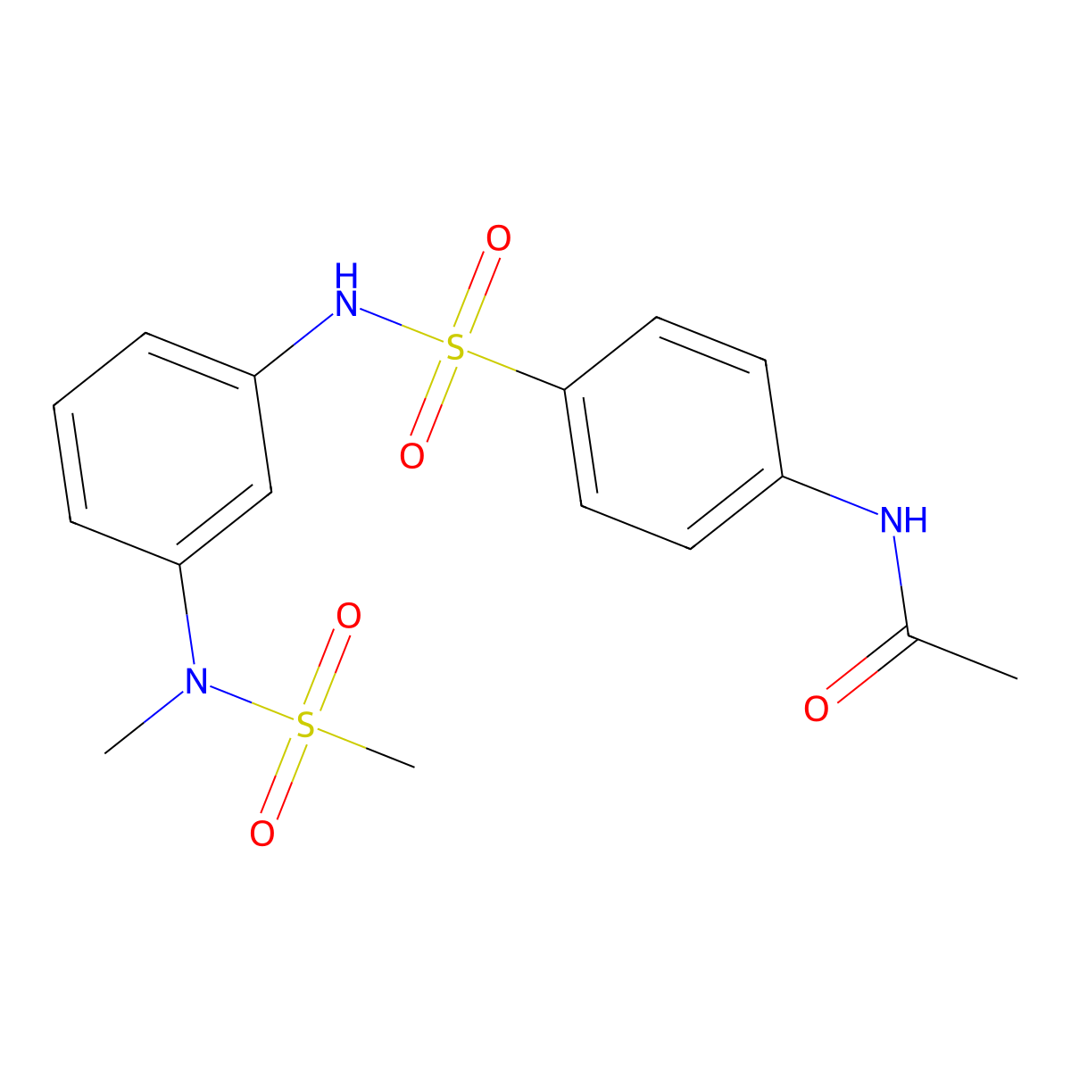 N-[4-({3-[methyl(methylsulfonyl)amino]phenyl}sulfamoyl)phenyl]acetamide molecular structure, CAS 694504-91-1