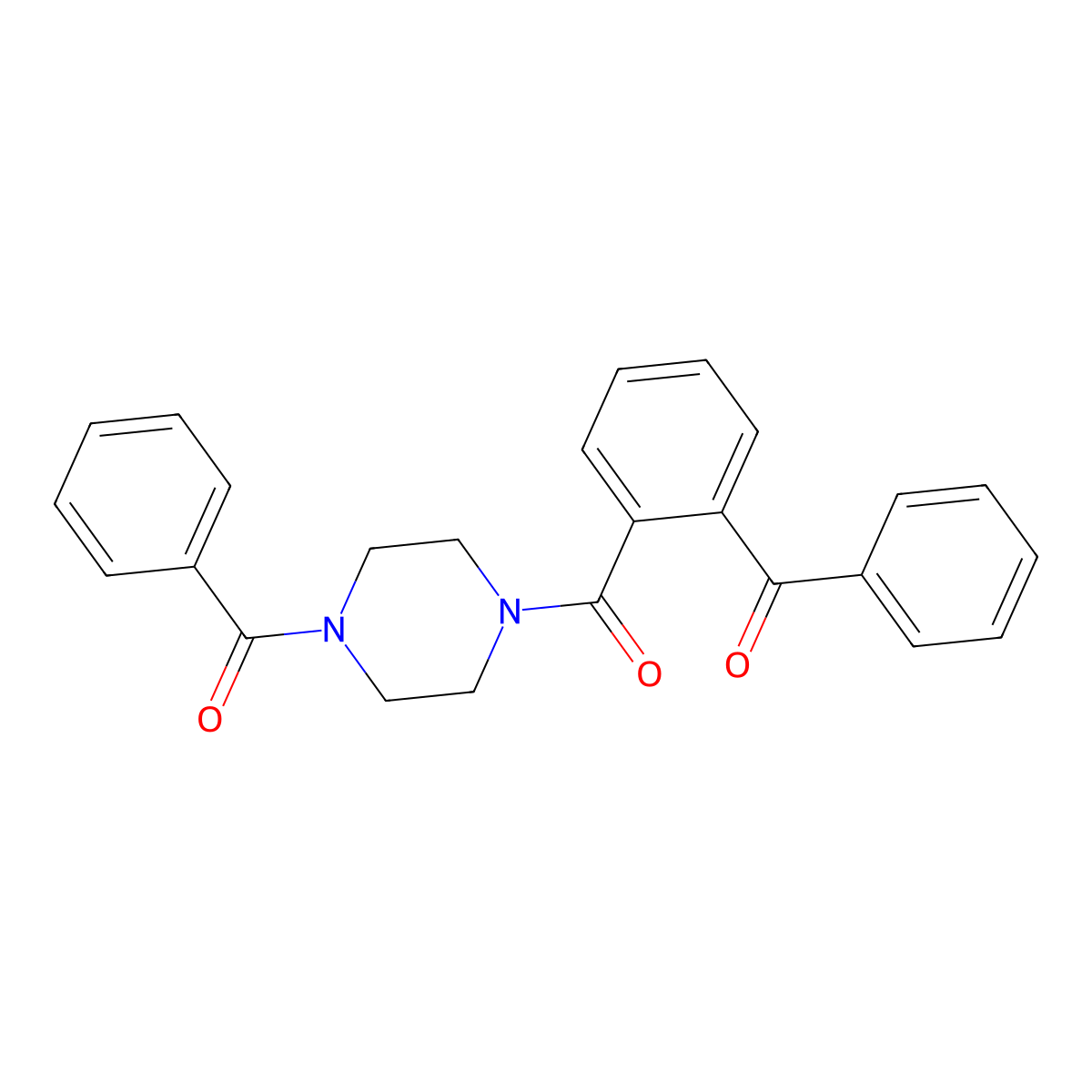 (2-Benzoylphenyl)(4-benzoylpiperazino)methanone molecular structure, CAS 694505-03-8