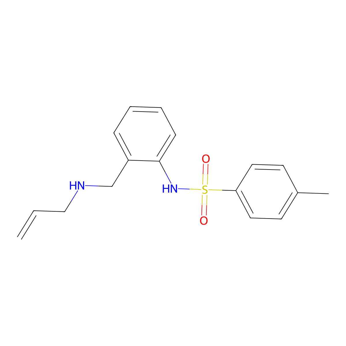 4-methyl-N-[2-[(prop-2-enylamino)methyl]phenyl]benzenesulfonamide molecular structure, CAS 694505-51-6