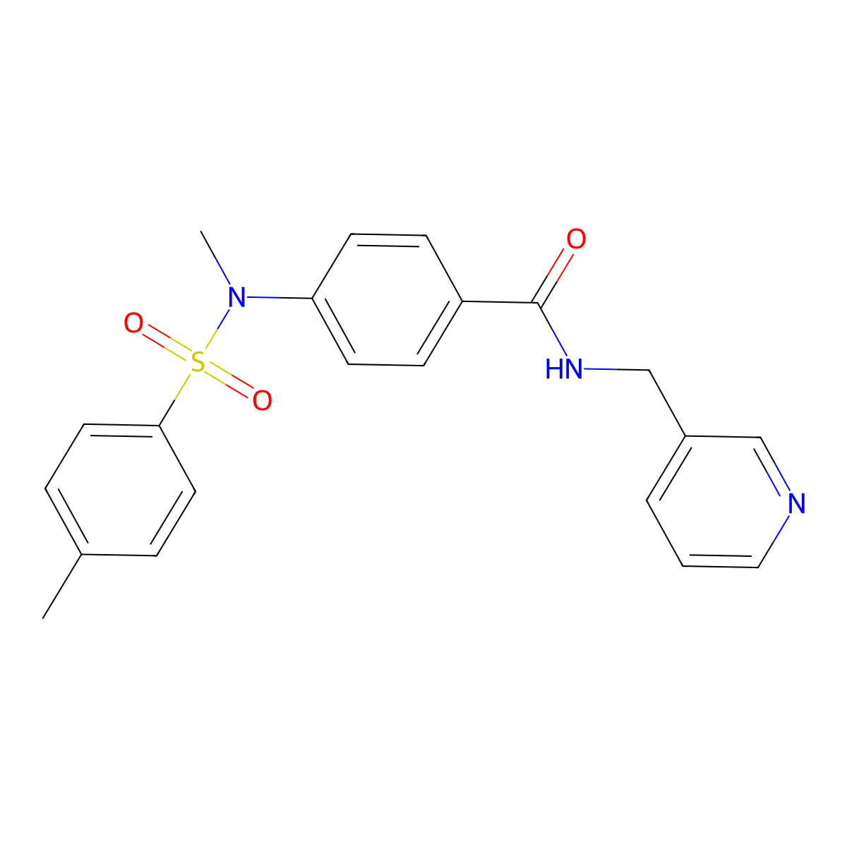 4-[methyl-(4-methylphenyl)sulfonylamino]-N-(pyridin-3-ylmethyl)benzamide molecular structure, CAS 694505-76-5