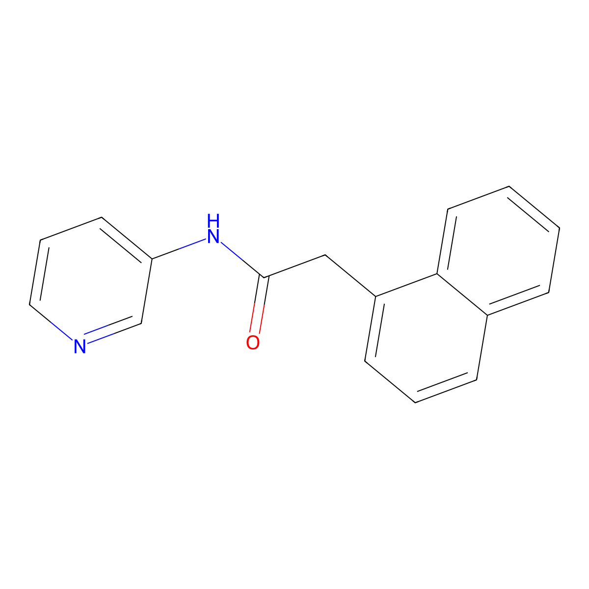 2-naphthalen-1-yl-N-pyridin-3-ylacetamide molecular structure, CAS 694506-58-6
